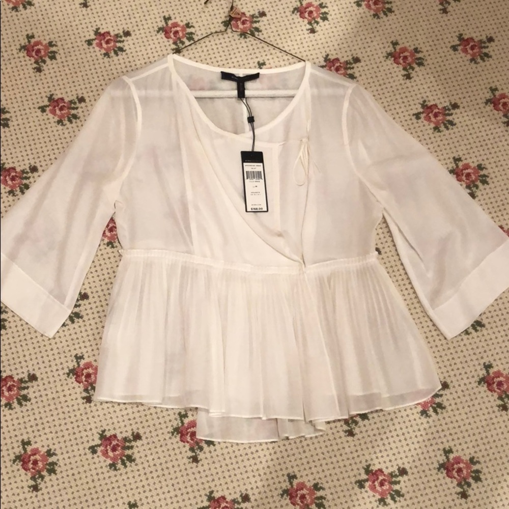 BCBG White Jilla Blouse